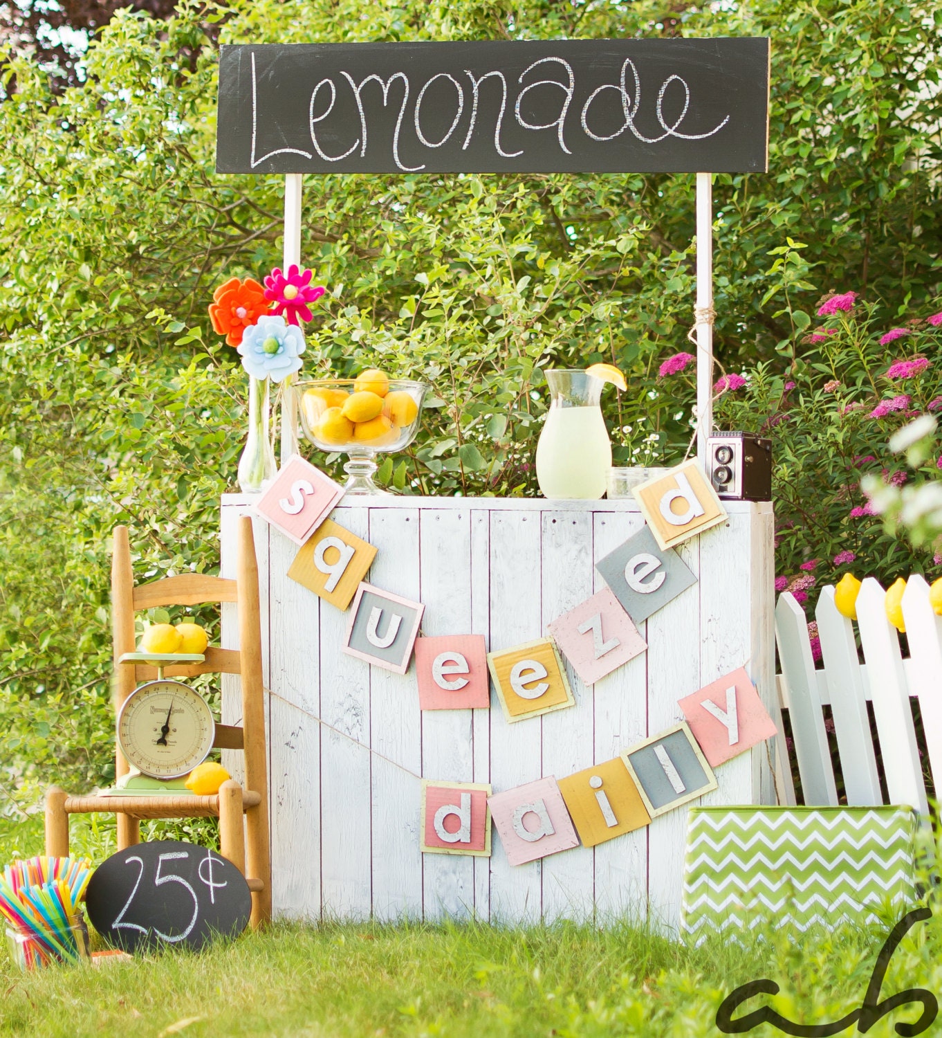 Squeezed Daily Lemonade Stand Recycled Cardboard by AudrianaPaper