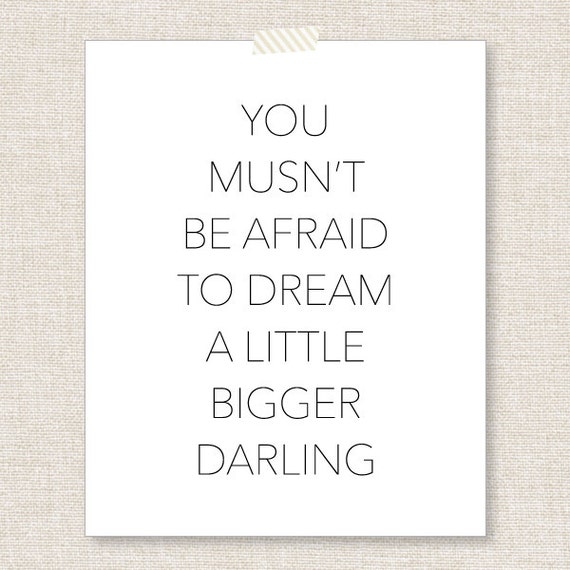 Inception "Dream A Little Bigger Darling" Print - 8x10"