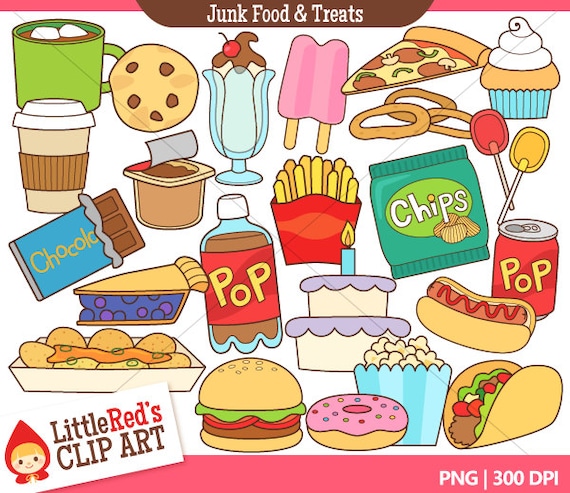 Junk Food Clip Art and Lineart - personal and commercial use