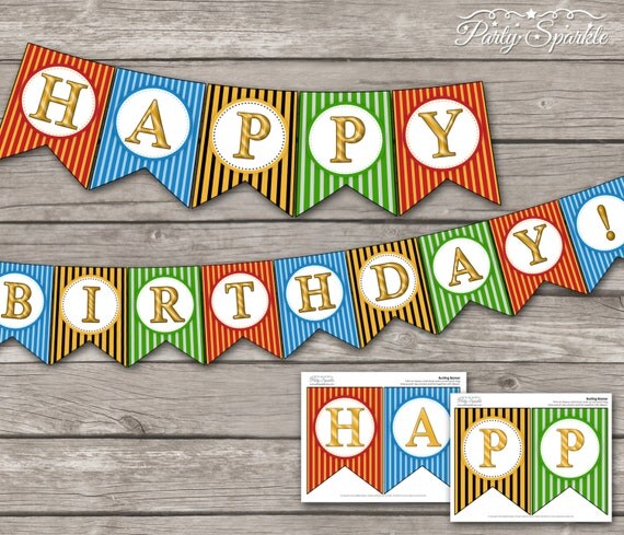 INSTANT DOWNLOAD Hogwarts Happy Birthday Bunting