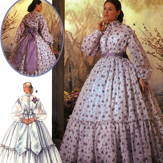 pattern nap dress Reenactment Gown WAR Historical Martha Wedding Size DRESS McCain CIVIL