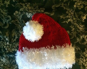 Christmas Baby Santa Hat - Soft and Cuddly Santa Hat - Great Photography Prop
