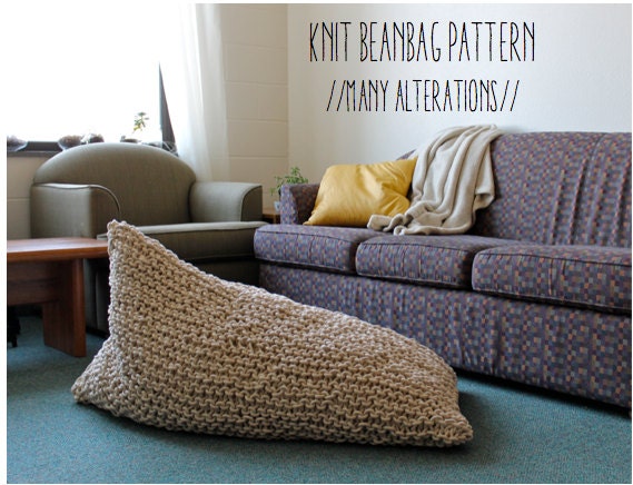 SALE // Knit Bean Bag Pattern // Instant Download // Many