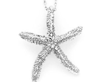 Starfish jewelry, Starfish pendant, Starfish charm, Starfish Necklace, Sterling Silver Starfish, Silver Starfish pendant, Silver Starfish