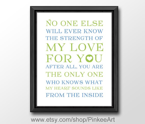 no one will ever know print nursery wall poem by PinkeeArt on Etsy