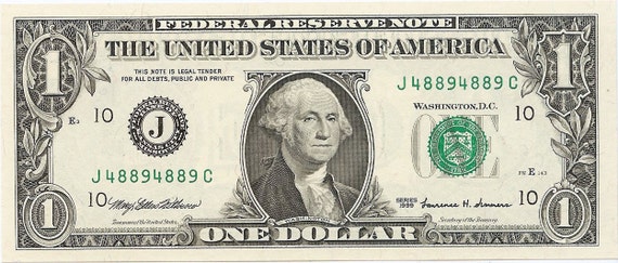 1999 1 Dollar Bill Federal Reserve Note REPEATER Green Seal