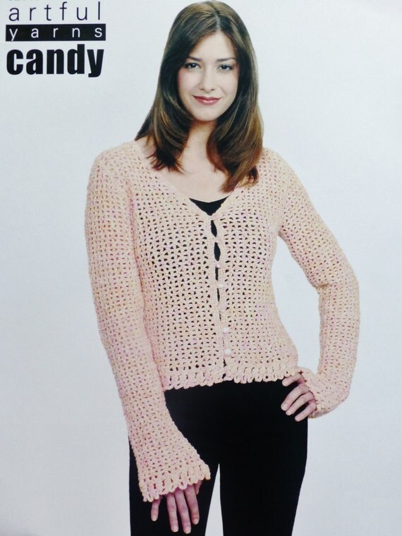 Items similar to Crochet Pattern MESH STITCH CARDIGAN Fall / Winter