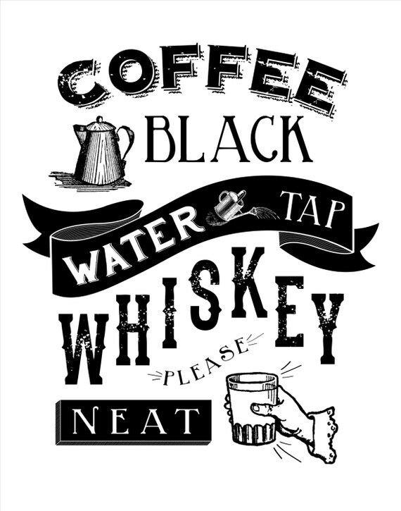 Whiskey Neat 11 x 14 Print