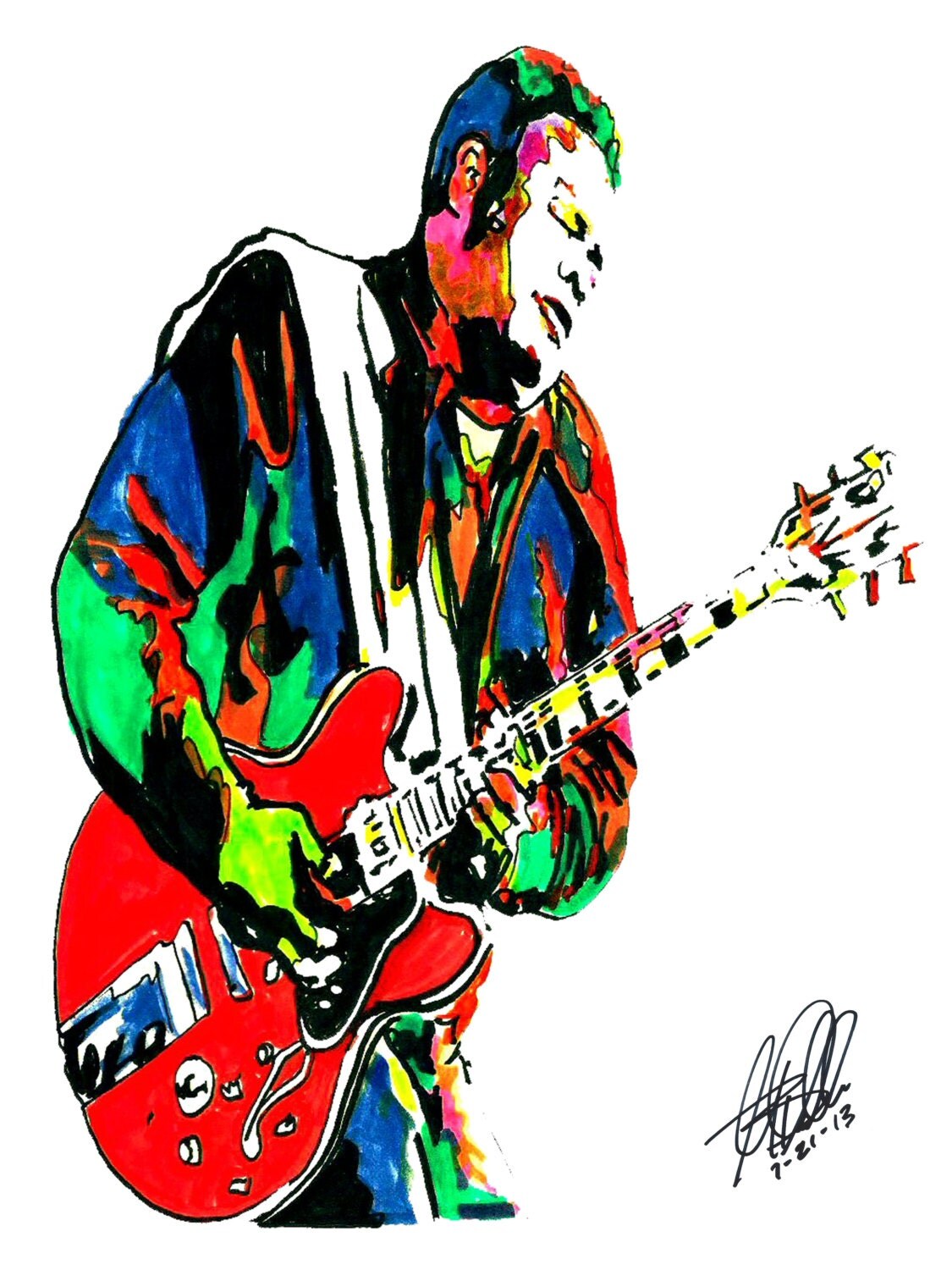 Freddie King: POSTER from Original Drawing 18 x 24