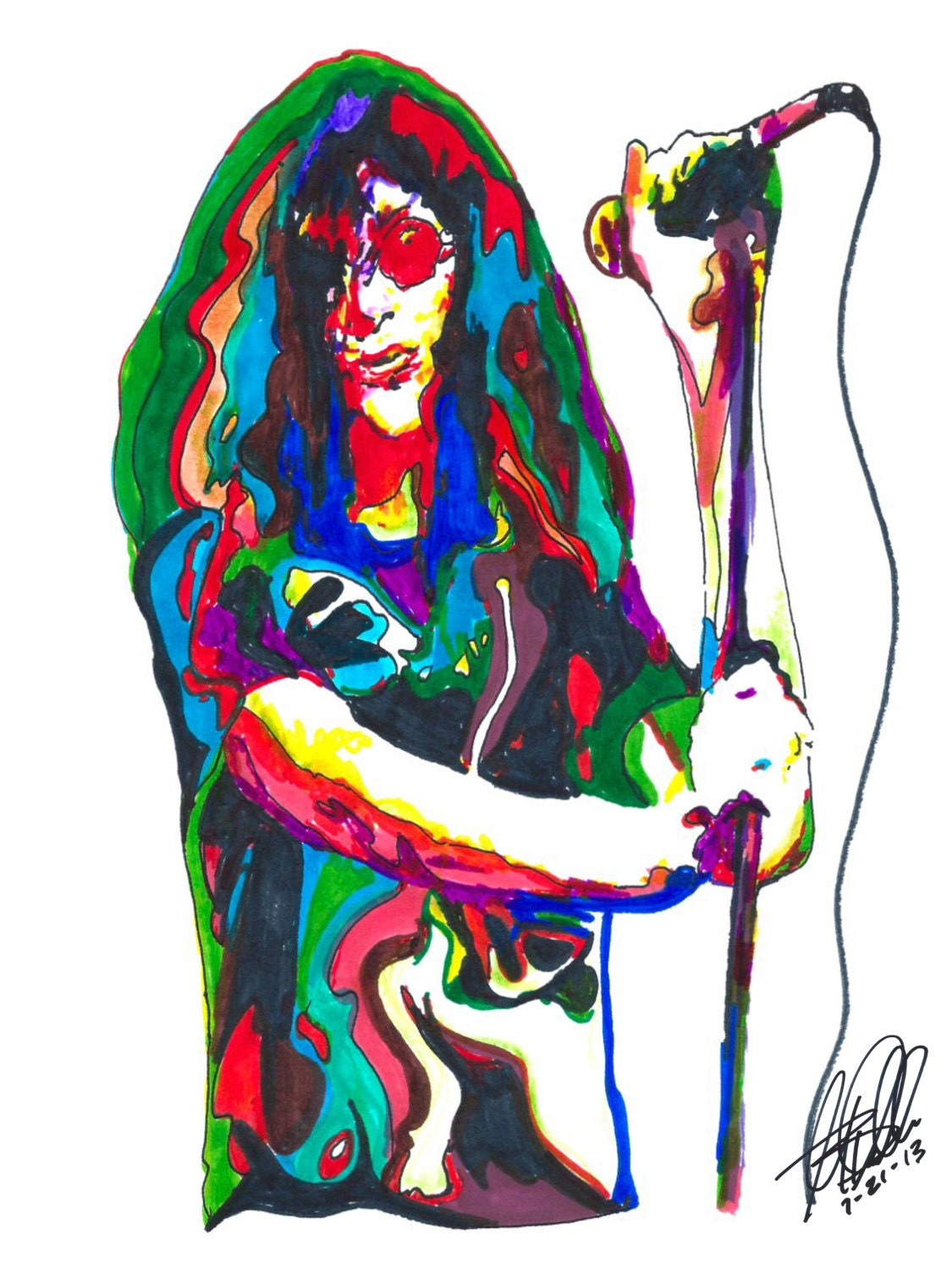 Joey Ramone: POSTER from Original Drawing 18 x 24