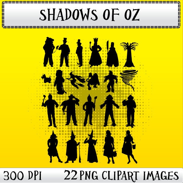 Wizard of Oz Silhouettes 22 png 300dpi clipart by SquidInkShop