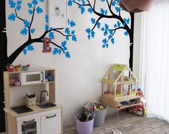 Tree Wall Decal - Nursery Wall Decoration - Tree Wall Sticker - Full Corner Tree decal - Set of Two trees K015