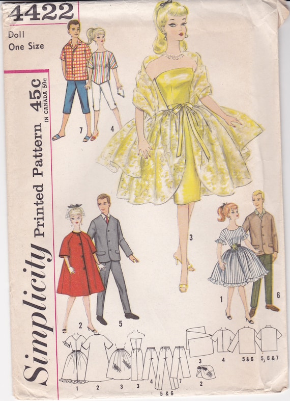 BARBIE VINTAGE PATTERN Immediate Download by BARBIECLOTHESPATTERN