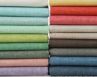 Solid Color Wax Coating Linen Fabric by the Yard Cotton Fabric Korean Linen Window Curtain Fabrc Handwork - half yard
