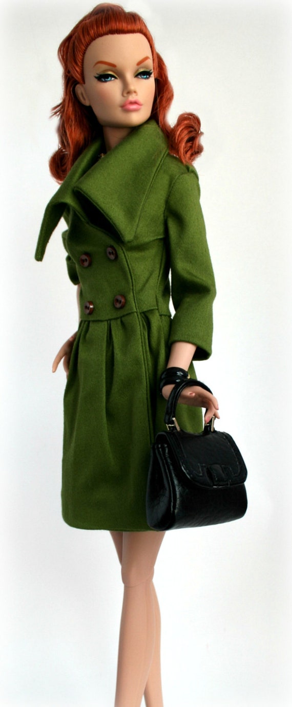 Trendy Green Coat for 16 Inch Fashion doll by SweetSixteenShop