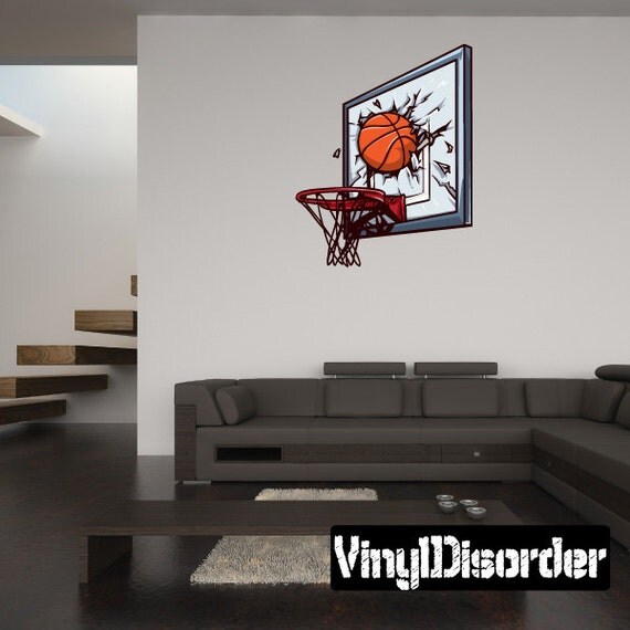 Shattered Backboard Basketball Wall Decal Wall Fabric