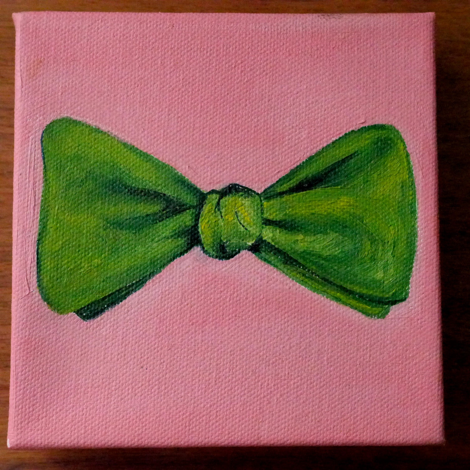 Preppy Bow Tie Original oil on canvas painting 5 x by Ollive41art