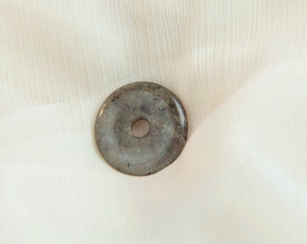 Donut - Labradorite - gemstone jewelry greyish green