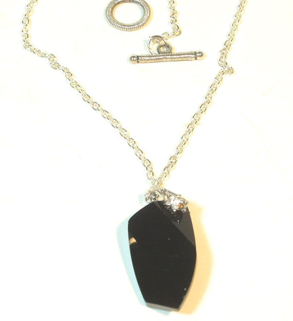 Black Swarovski Crystal Necklace