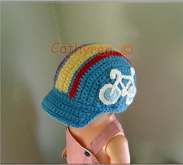 Bike Cap, Cycling Hat with Applique, Baby Preteen, INSTANT DOWNLOAD