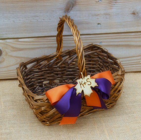 Items similar to Flower Girl Basket Fall Wedding Rustic Wedding Decor