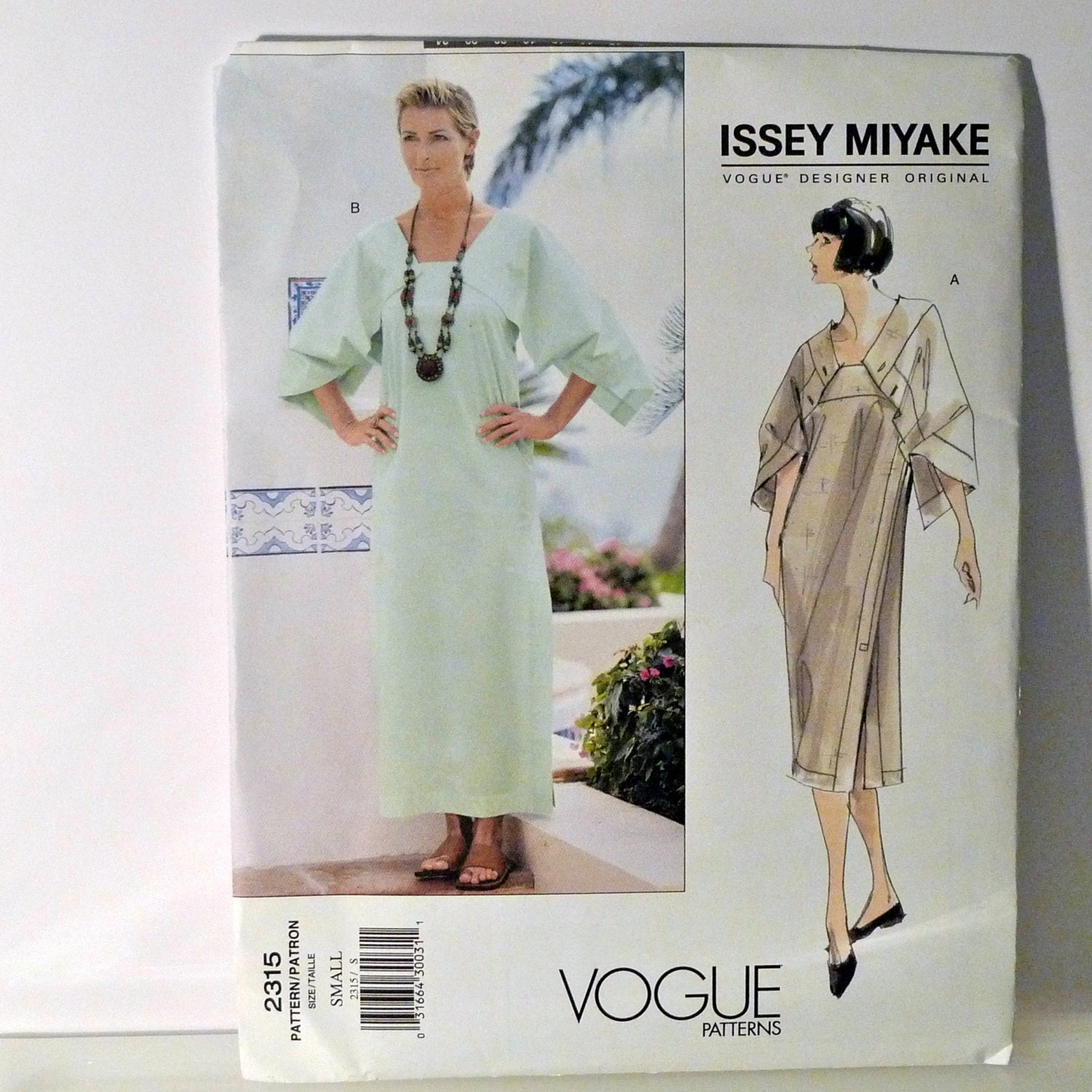 Issey Miyake Sewing Pattern FF uncut caftan tunic dress maxi