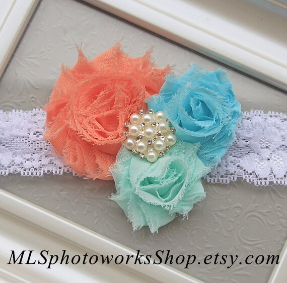 mint and coral headband baby headband lace baby coral mint aqua baby headband easter headband with mint and coral headband baby headband lace baby coral mint aqua baby headband easter headband with
