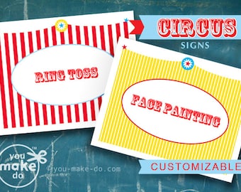 INSTANT DOWNLOAD carnival signs circus carnival birthday circus party carnival party circus carnival baby shower circus school carnival fair