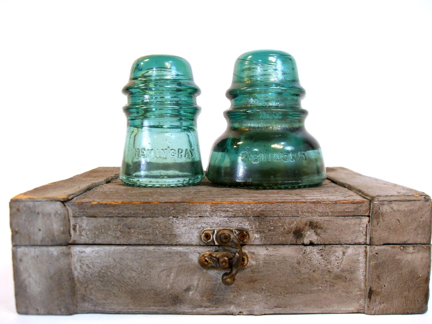 Glass Insulators Hemingray No 40 and No 16 Hemingray