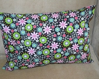 Travel Pillow Case / Child Pillow Case of VARIOUS SPRING FLOWERS
