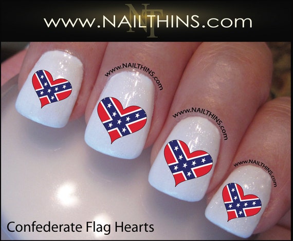 Confederate Flag Nail Art Stickers - wide 11