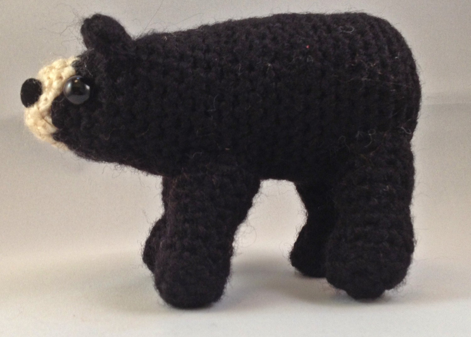 Crochet Amigurumi Black Bear by GrapeVigneCrochet on Etsy