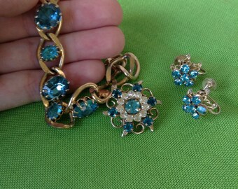 Vintage Bracelet, Brooch and Earrings (Item 450M)