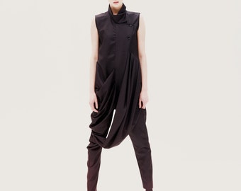 Maxi Casual Jumpsuit, Jumpsuit Romper, Women's Clothing, Plus Size Romper, Deconstructed Wear, Women's Loose Jumpsuit, Loose Pants