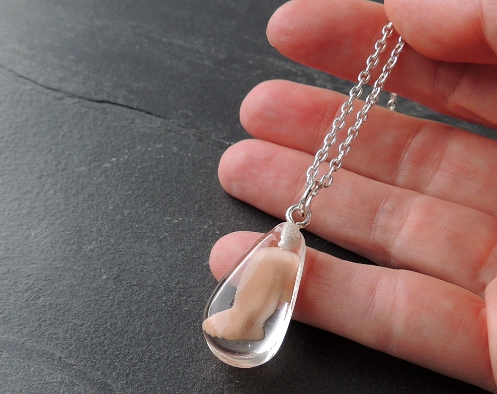 SALE Leg Necklace Severed Limb Body Part Jewelry Resin