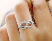 Infinity Knot Diamond Ring - The Original 14K Gold