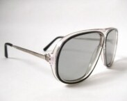 Vintage 80s Smoke and Black Aviator Sunglasses
