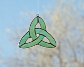 Recycled Celtic Knot, Green Glass Celtic Knot, Unique St. Patrick's Day Gift