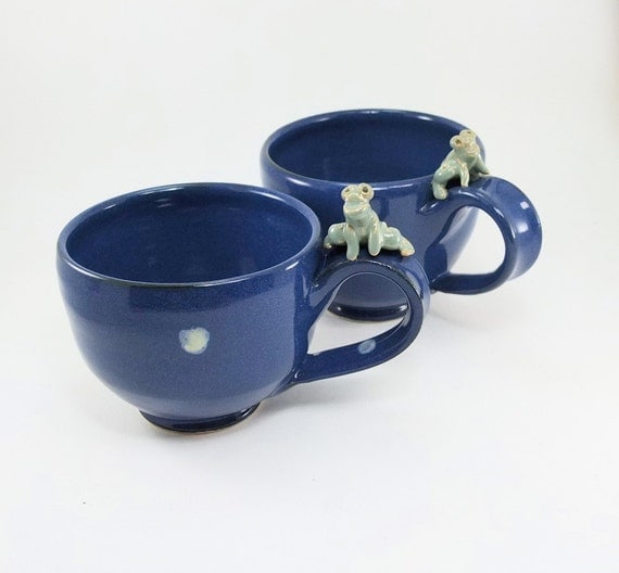 pair of froggy mugs sold together