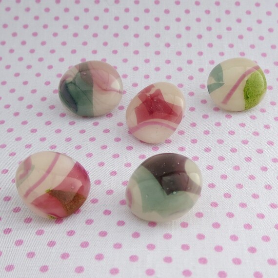 RESERVED for Pamela Glass Buttons Handmade Buttons Fused