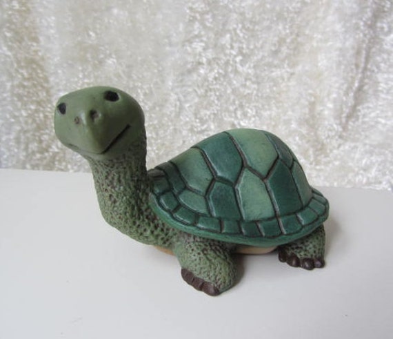 Ceramic Turtle Tortoise Painted Turtle by TeresasCeramics on Etsy