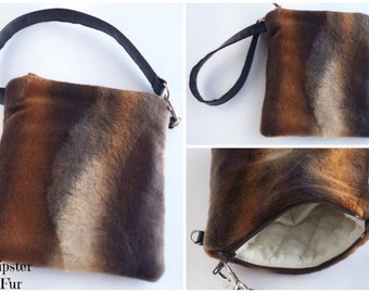 L'il Hipster brown beige black fun fur