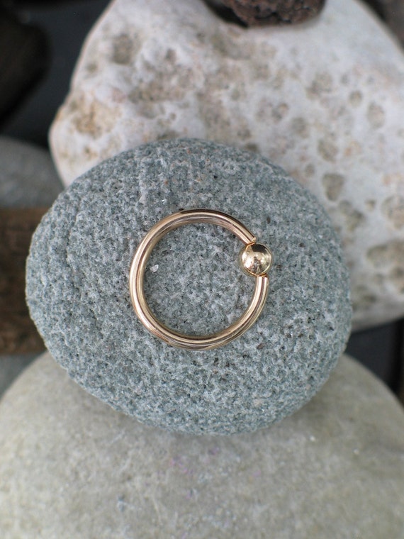 Belly Button Ring 14 karat yellow gold filled 14 gauge Circle