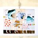 Illustration, Sharks, Animal masks, Food Chain, Quirky, Art Print on Paper
