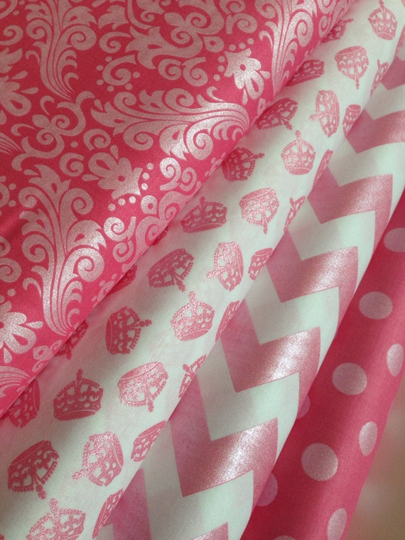 Hollywood Sparkle Princess Pink Fabric Bundle by Riley Blake