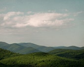 mountains hills wilderness clouds sky green blue teal tranquil serene nature landscape 8x10 11x14 - Stillness