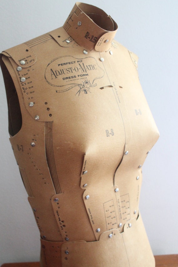 Vintage AdjustOMatic Dress Form // Cardboard // 1960s