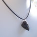 Choker Meteorite Impact tektite stone necklace powerful amulet talisman pendant unisex natural gemstone black rubber sterling silver women