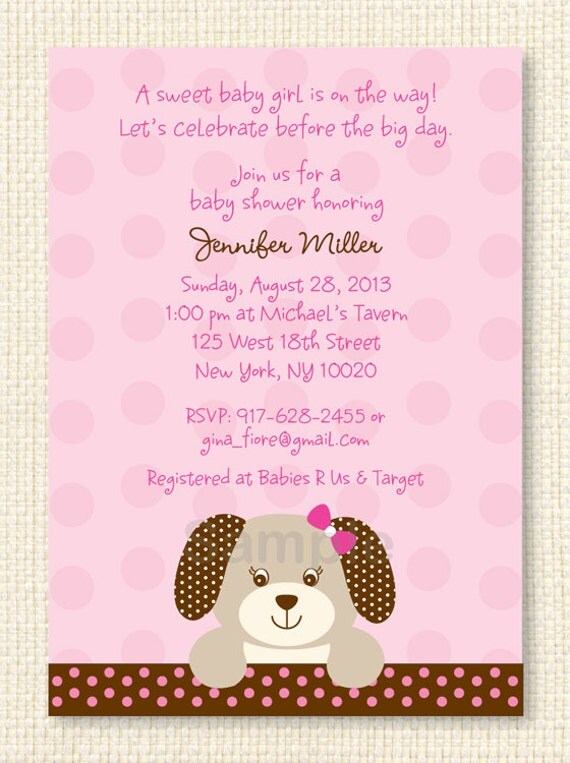 Puppy Shower Invitations Free 6