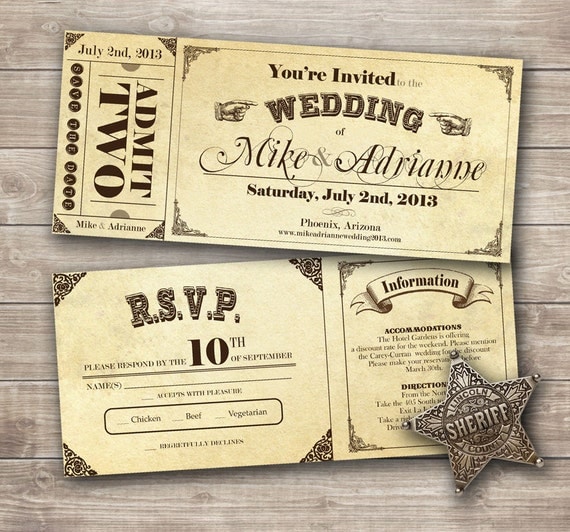 Vintage Ticket Invitation 8